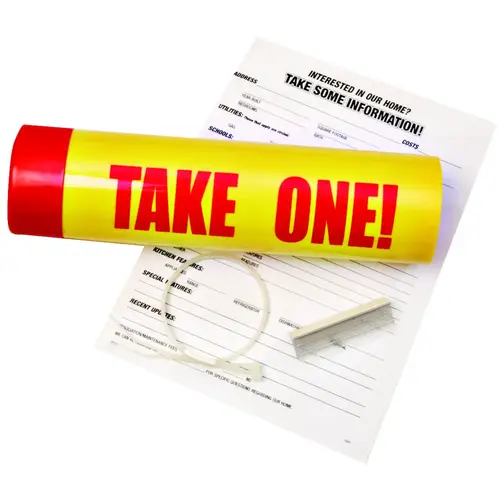 Take One Tube, Waterproof, Plastic, Red/Yellow - pack of 6 Take One Tube, Waterproof, Plastic, Red/Yellow - pack of 6