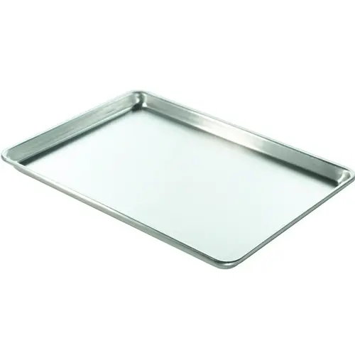 Baking Pan, 19-1/2 in L, 13-1/2 in W, Aluminum, Natural Baking Pan, 19-1/2 in L, 13-1/2 in W, Aluminum, Natural