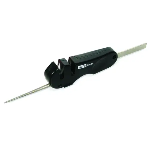 Knife and Tool Sharpener, Tungsten Carbide Abrasive Black Knife and Tool Sharpener, Tungsten Carbide Abrasive Black