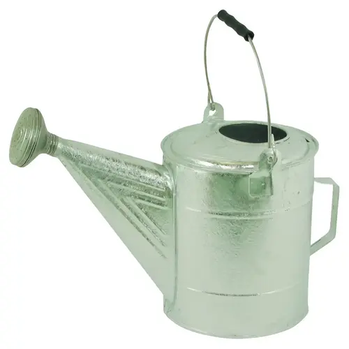 Watering Can, 2 gal Can, Steel Silver Watering Can, 2 gal Can, Steel Silver