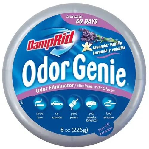 Odor Eliminator, 8 oz, Solid, Lavender Vanilla Gray