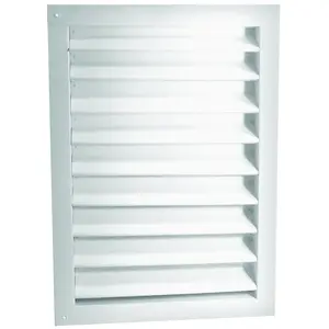 Master Flow DA2430W Dual Louver, 32-1/4 in L, 26-1/2 in W, Aluminum, White