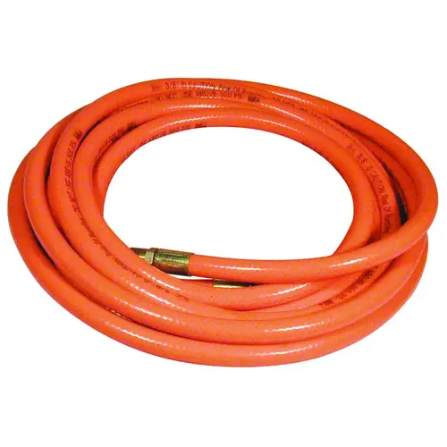 Air Hose, 3/8 in OD, 25 ft L, MNPT, 300 psi Pressure, PVC, Orange Air Hose, 3/8 in OD, 25 ft L, MNPT, 300 psi Pressure, PVC, Orange