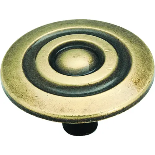 Cabinet Knob Allison Round 1-1/2" D 7/8" Antique English Antique English Cabinet Knob Allison Round 1-1/2" D 7/8" Antique English Antique English