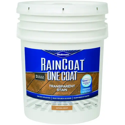 RainCoat Wood Sealer, Natural Cedar, Liquid, 5 gal, Can