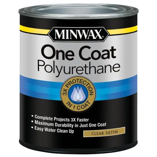 One Coat 1 Qt. Satin Interior Polyurethane Clear
