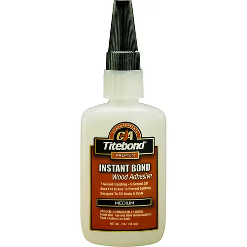 2 Oz. Instant Bond Medium Viscosity CA Wood Glue Clear 2 Oz. Instant Bond Medium Viscosity CA Wood Glue Clear