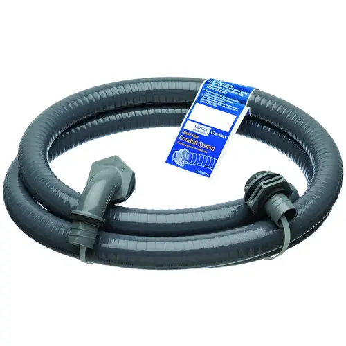 Electrical Conduit, 1/2 in, 6 ft L, PVC Gray