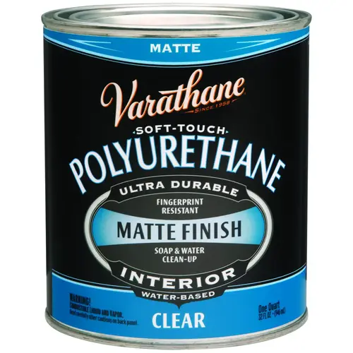 Matte Low Odor Water Based Interior Polyurethane, 1 Qt. Clear Matte Low Odor Water Based Interior Polyurethane, 1 Qt. Clear