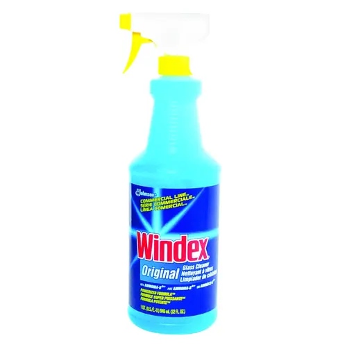 Glass Cleaner, 32 oz Bottle, Liquid, Pleasant, Blue - pack of 12 Glass Cleaner, 32 oz Bottle, Liquid, Pleasant, Blue - pack of 12