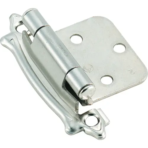 Face Mount Self-Closing Kitchen Cabinet Hinge Variable Overlay Sterling Nickel Face Mount Self-Closing Kitchen Cabinet Hinge Variable Overlay Sterling Nickel