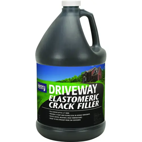 HE305 Series Driveway Crack Filler, Liquid, Black, Slight, 0.9 gal Jug
