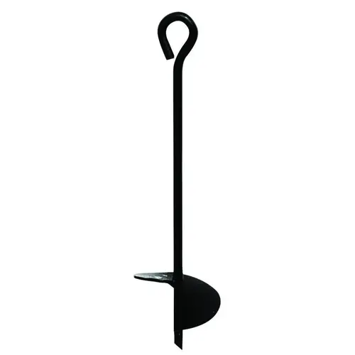 Anchor Eye with Auger 1/2" D X 15" L Steel Oval Head Black