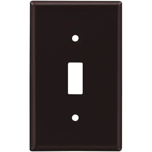 Wallplate, 4-1/2 in L, 2-3/4 in W, 1 -Gang, Thermoset, Brown, High-Gloss - pack of 25 Wallplate, 4-1/2 in L, 2-3/4 in W, 1 -Gang, Thermoset, Brown, High-Gloss - pack of 25