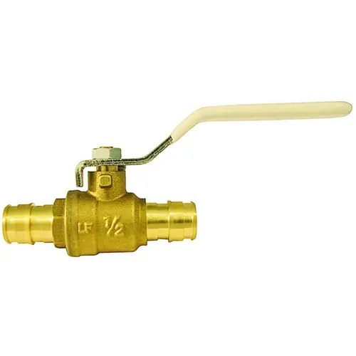 Ball Valve, 1/2 in Connection, Barb, 200 psi Pressure, Brass Body Ball Valve, 1/2 in Connection, Barb, 200 psi Pressure, Brass Body