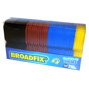 Broadfix SMU120A-US Small U-Shim, 1-3/4 in L, 2-1/8 in W, Polypropylene, Assorted