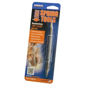 Spring Tools 32R12-1 Double-Ended Nail Set, 1/32, 2/32 in Tip Silver