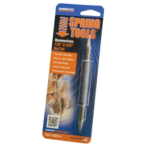 Double-Ended Nail Set, 1/32, 2/32 in Tip Silver