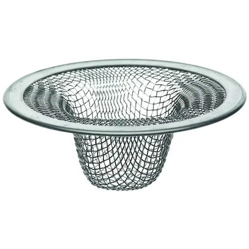 Mesh Strainer, 2-1/2 in Dia, Stainless Steel, 2-1/2 in Mesh, For: 2-1/2 in Drain Opening Kitchen Sink Mesh Strainer, 2-1/2 in Dia, Stainless Steel, 2-1/2 in Mesh, For: 2-1/2 in Drain Opening Kitchen Sink