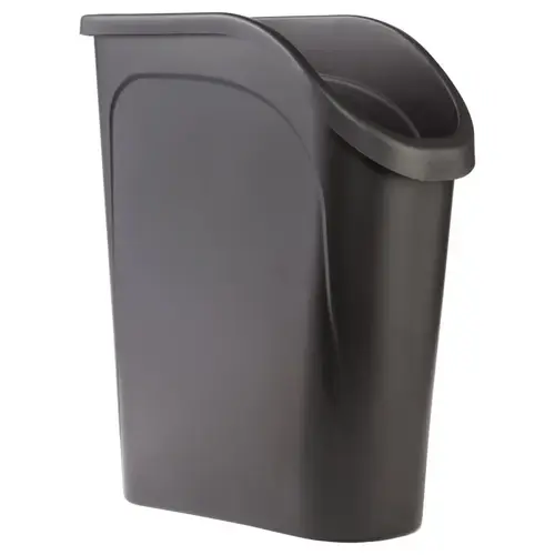 Under Counter Waste Basket, 6 gal Capacity, Resin, Black Under Counter Waste Basket, 6 gal Capacity, Resin, Black