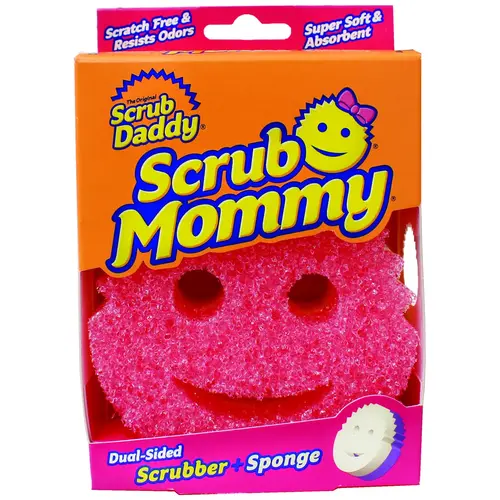SM2016I 2-Sided Scrub Sponge Pink