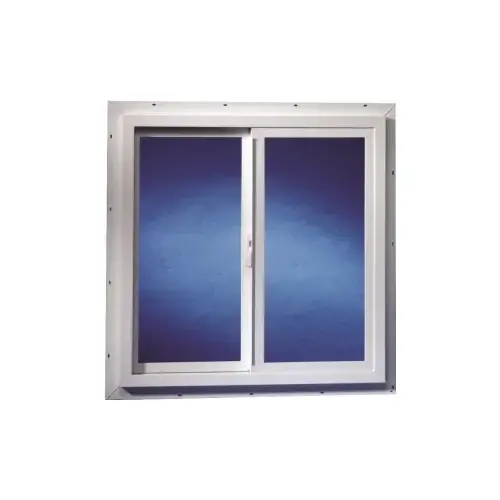 Utility Window, 35-1/2 in OAW, 35-1/2 in OAH, Vinyl Frame White