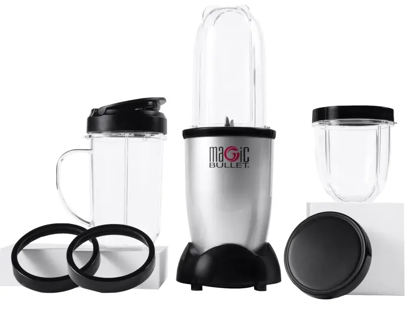 Magic Bullet Personal Blender and Mixer Set 05 L Bowl 250 W 1Speed Aluminum Silver Plastic Bowl MBR1101
