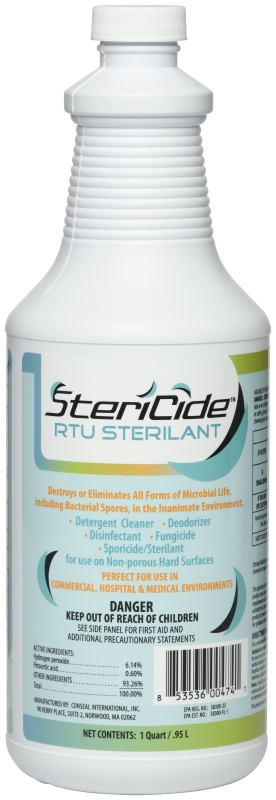SteriCide 774672 RTU Sterilant, 32 oz, Liquid