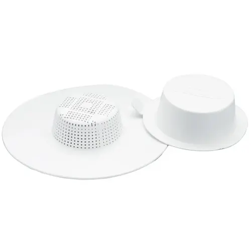 Strainer Guard 5-9/16" D White Plastic White