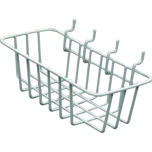 Wire Basket, 5 lb Working Load, Vinyl, Silver