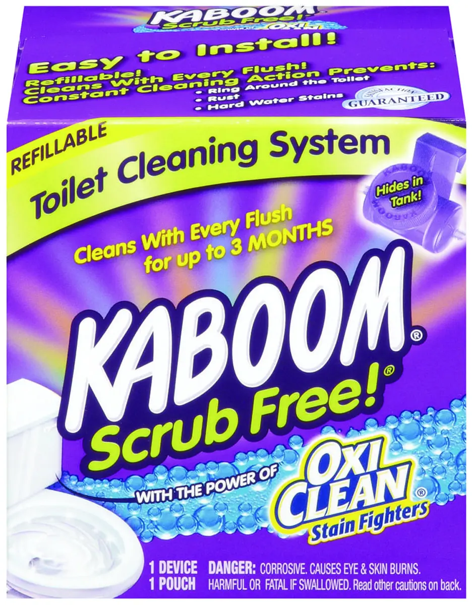 Kaboom Scrub Free Refillable Automatic Toilet Cleaner System White 35113 Kaboom Scrub Free Refillable Automatic Toilet Cleaner System White 35113