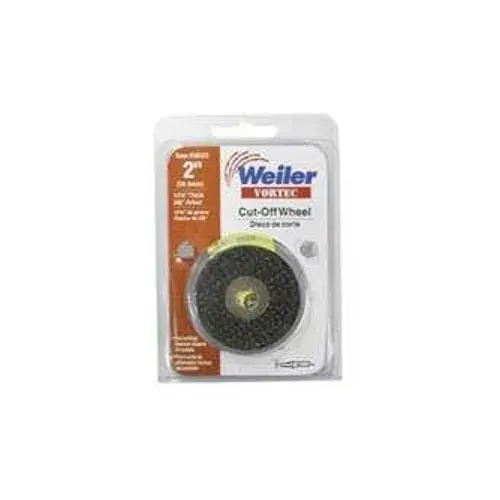 Cut-Off Wheel, 2 in Dia, 1/16 in Thick, 3/8 in Arbor, 60 Grit, Aluminum Oxide Abrasive Cut-Off Wheel, 2 in Dia, 1/16 in Thick, 3/8 in Arbor, 60 Grit, Aluminum Oxide Abrasive