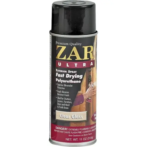 Exterior Polyurethane, Gloss, Liquid, Amber, 11 oz, Aerosol Can Exterior Polyurethane, Gloss, Liquid, Amber, 11 oz, Aerosol Can