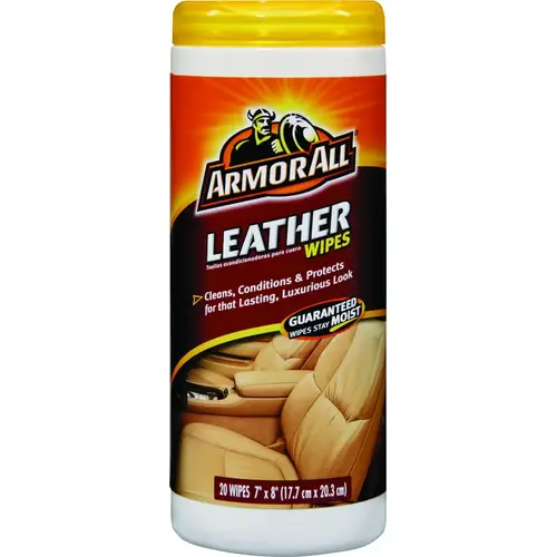 Leather Wipes, 8.44 in L, 3.31 in W, Mild, Effective to Remove: Dirt, Soil, 30-Wipes White Leather Wipes, 8.44 in L, 3.31 in W, Mild, Effective to Remove: Dirt, Soil, 30-Wipes White