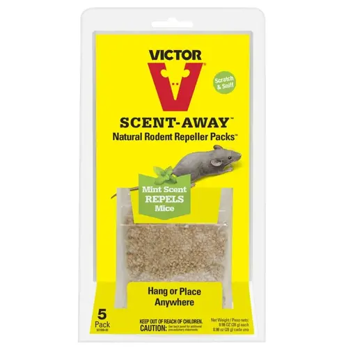 Scent-Away Rodent Repeller, Disposable Pale Yellow - pack of 5