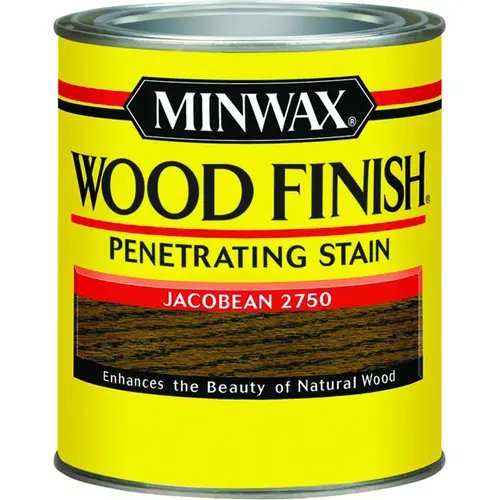 Wood Finish Wood Stain, Jacobean, Liquid, 1 qt, Can Wood Finish Wood Stain, Jacobean, Liquid, 1 qt, Can