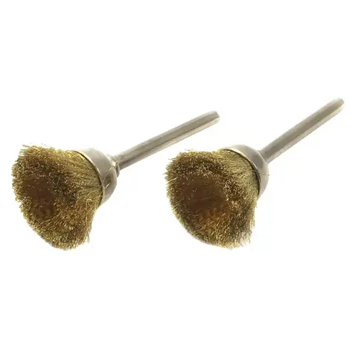 Cup Brush Set, 3/8 in Dia Pair
