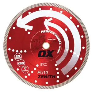 OX GROUP USA OX-PU10-14 Professional PU10 Superfast Universal Hard -PU10-14 Blade, 14 in Dia, 1 to 20 mm Arbor, Steel Cutting Edge