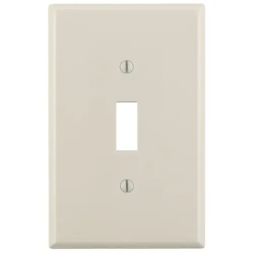 00PJ1-00T Switch Wallplate, 4-7/8 in L, 3-1/8 in W, 1 -Gang, Nylon, Light Almond 00PJ1-00T Switch Wallplate, 4-7/8 in L, 3-1/8 in W, 1 -Gang, Nylon, Light Almond