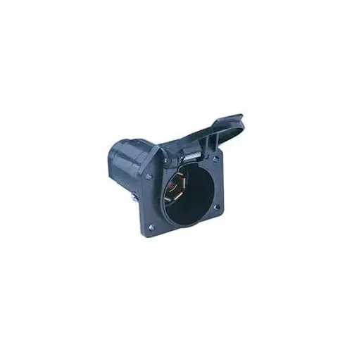 End Socket, 6/12 V, 7-Pole, Plastic, Black End Socket, 6/12 V, 7-Pole, Plastic, Black