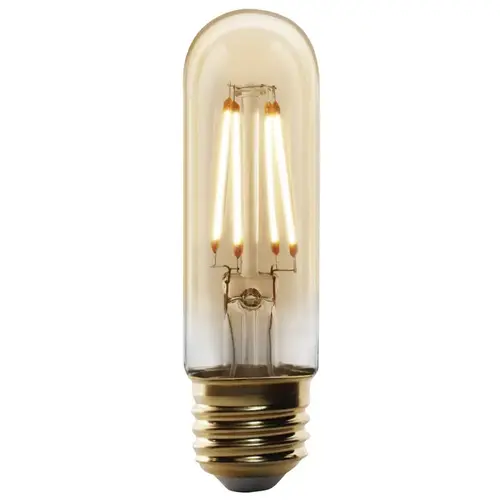 LED Bulb, Decorative, T10 Lamp, 40 W Equivalent, E26 Lamp Base, Dimmable, Amber Clear LED Bulb, Decorative, T10 Lamp, 40 W Equivalent, E26 Lamp Base, Dimmable, Amber Clear