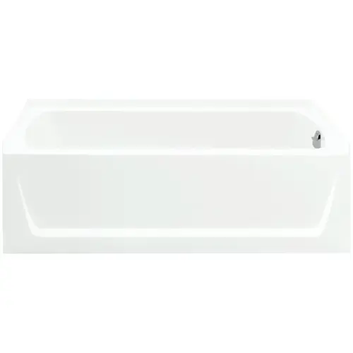 Ensemble Bathtub, 44 gal Capacity, 60 in L, 30 in W, 18 in H, Alcove Installation, Solid Vikrell White