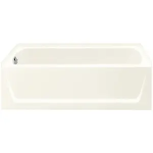 STERLING 71171110-0 Ensemble Bathtub, 44 gal Capacity, 60 in L, 30 in W, 18 in H, Alcove Installation, Vikrell, White