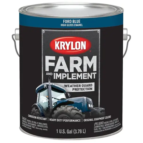 Farm and Implement Paint, High-Gloss, Ford Blue, 1 gal - pack of 4 Farm and Implement Paint, High-Gloss, Ford Blue, 1 gal - pack of 4