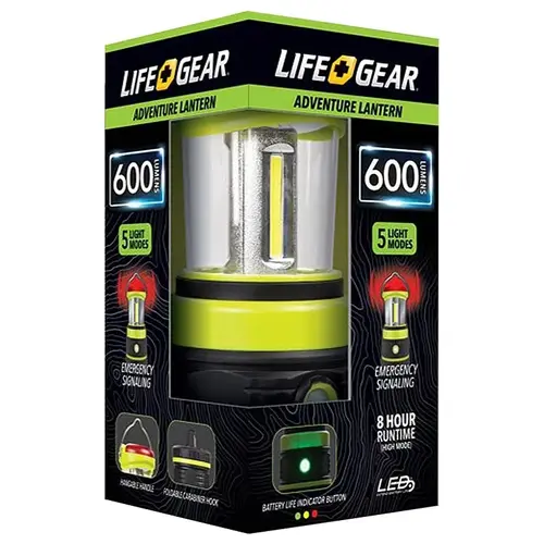 LED Lantern, D Battery, LED Lamp, 600 Lumens Lumens, 8 hr Max Runtime, Green LED Lantern, D Battery, LED Lamp, 600 Lumens Lumens, 8 hr Max Runtime, Green
