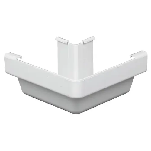 5 In. Traditional K-Style White Vinyl Gutter Outside Miter 5 In. Traditional K-Style White Vinyl Gutter Outside Miter