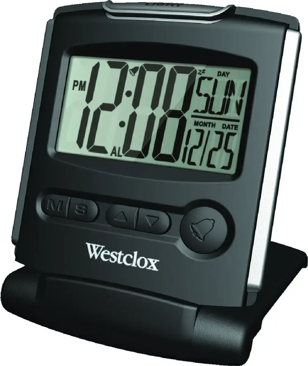 Westclox 72028 Alarm Clock, CR2032 Lithium Battery, LCD Display