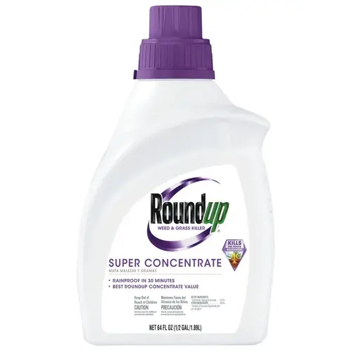 Weed and Grass Killer Super Concentrate, Liquid, Spray Application, 1/2 gal Bottle Amber Weed and Grass Killer Super Concentrate, Liquid, Spray Application, 1/2 gal Bottle Amber