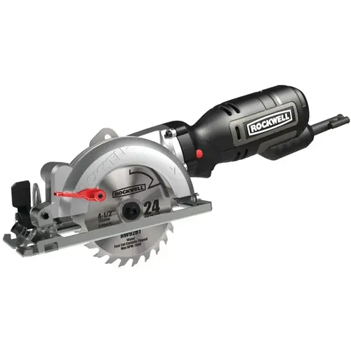 Circular Saw, 5 A, 4-1/8 in Dia Blade, 3/8 in Arbor, 45 deg Bevel