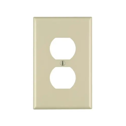80503-I Receptacle Wallplate, 4-7/8 in L, 3-1/8 in W, Midway, 1 -Gang, Plastic, Ivory, Surface Mounting - pack of 20 80503-I Receptacle Wallplate, 4-7/8 in L, 3-1/8 in W, Midway, 1 -Gang, Plastic, Ivory, Surface Mounting - pack of 20